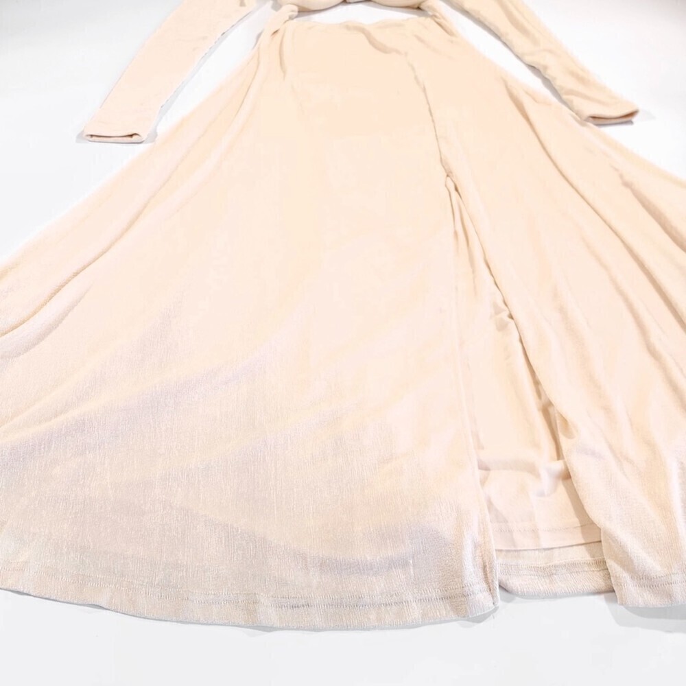 NWT Alamour the Label Satori Cream Knotted Cut Out Midi Dress French Girl Glam - Picture 6 of 10